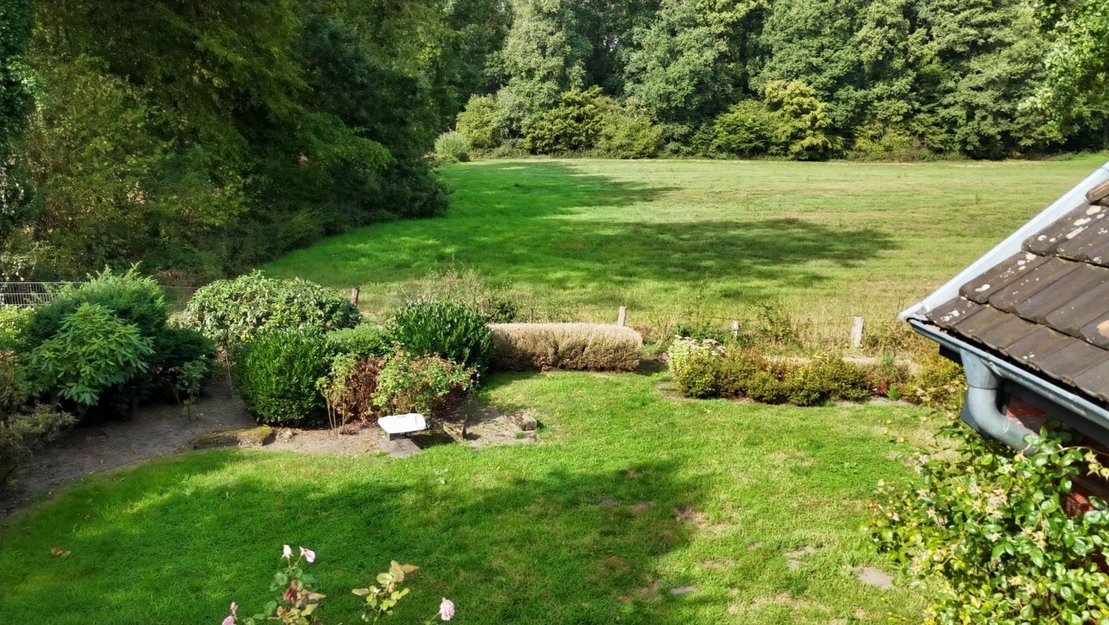Garten mit Blick in Richtung Bentheimer Wald
