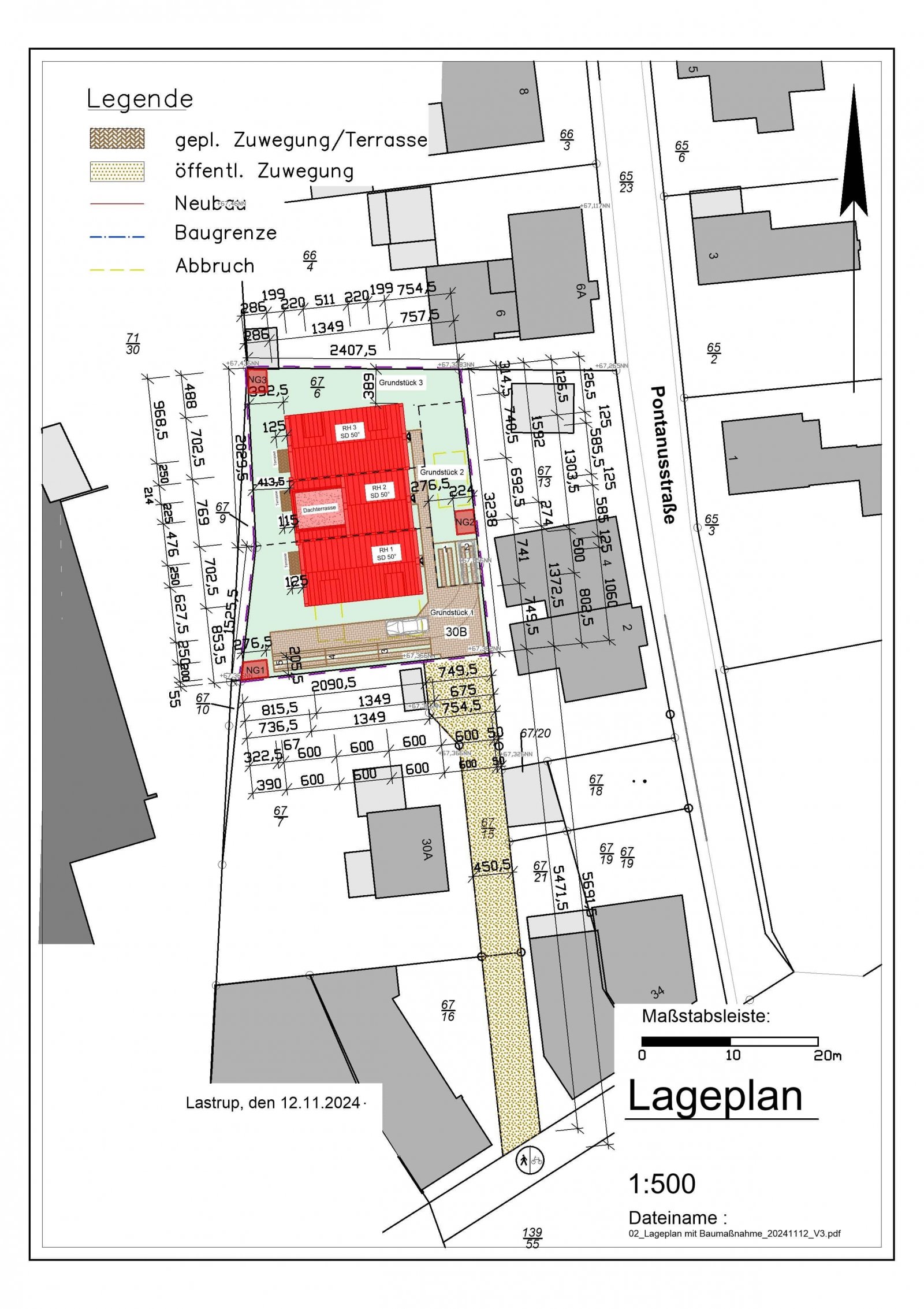 Lageplan mit Baumaßnahme Lageplan mit Baumaßnahme