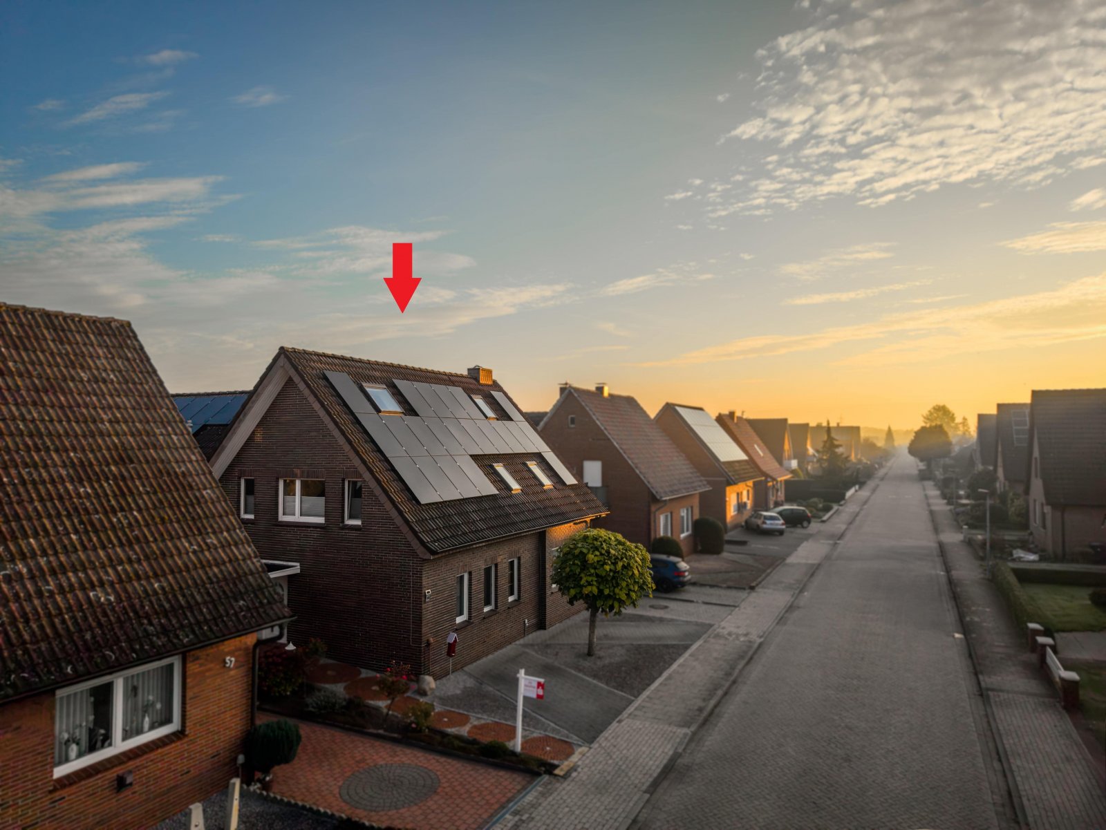 Luftbild Straßenansicht